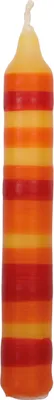 Obrázek produktu pro Svíčka Ahrens barevné pruhy / oranžová/žlutá