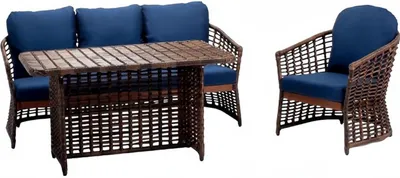 Produktbild von Outdoor Möbel Außenmöbel Sofa Couch Gartenlounge Loungemöbel Terrassen 3tlg