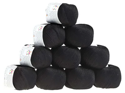 Strickgarn Cotton Twinkle schwarz