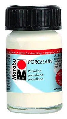 Produktbild von Marabu Porzellanfarbe "Porcelain" weiß 15 ml