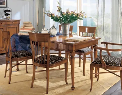 Produktbild von Möbel Einrichtung Gruppe Tisch + 4 Stuhl Set 5tlg. Esstisch Garnitur Esszimmer