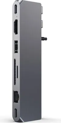 Obrázek produktu pro Satechi ST-UCPHMXM, 2 x USB 3.2 Gen 2 (3.1 Gen 2) Type-C, 96 W, 1000 Mbit/s, Šedá, MicroSD (TransFlash), SD, 60 Hz