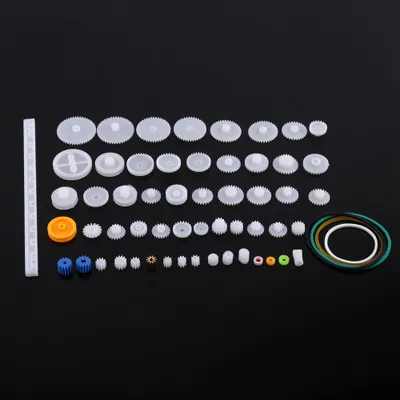 Image de Kits d'engrenages,Engrenages en plastique,Poulie d'engrenage,Jeu d'engrenages pour moteur,Pièces détachées pour jouets