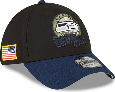 Produktbild von New Era 39THIRTY Cap NFL22 Salute To Service Seattle Seahawks black M/L