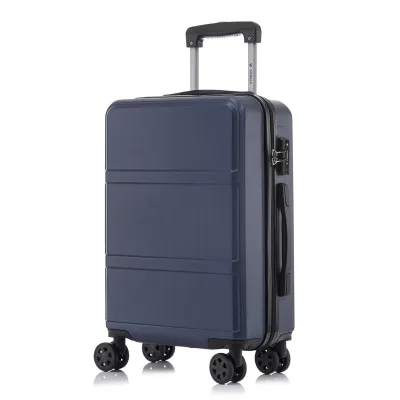 Produktbild von Premium Reisekoffer TSA-Schloss,YKK-Reißverschluss Hartschalen-Koffer Trolley Kabinenkoffer Rollkoffer Suitcase Handgepäck 4 Rollen (Dunkelblau, M)