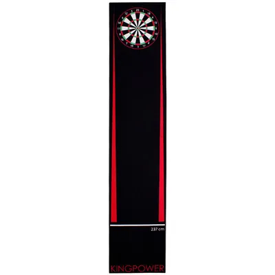 Produktbild von Dart Darts Teppich Dartteppich Dartmatte Steeldart Kingpower-290 x 60 cm, Rot, Dartpfeile, Dartboard, Zubehör, mit Abwurflinie, Dartscheibe, Schutz, Gummi