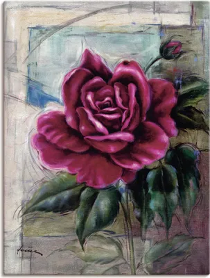 Produktbild von ARTland Leinwandbild Rose II Größe: 45x60 cm