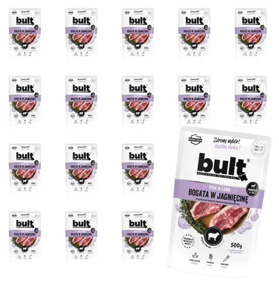 Produktbild von Bult | Feuchtfutter für Hunde - 20x500g - 75% Fleisch - 20% Lamm - Nassfutter Hund