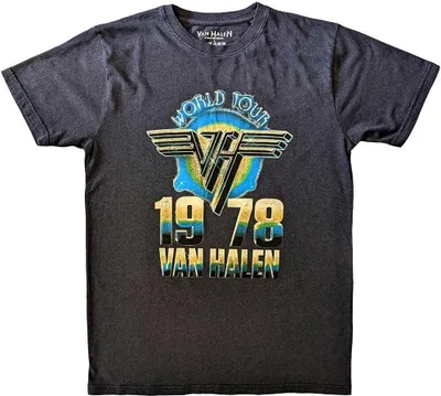 Produktbild von Van Halen - "World Tour '78" T-Shirt für Herren/Damen Uni RO11802 (XL) (Schwarz)