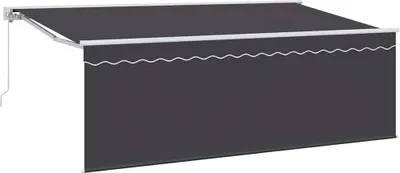 Zdjęcie produktu dla vidaXL Wysuwana markiza kremowa 350 x 200 cm poliester i aluminium