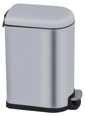 Produktbild von SCHÖNER WOHNEN-Kollektion Treteimer Mod. LARA leiser Abfallsammler Küche 10 Liter Edelstahl Easy-Close Absenkautomatik Anti-Fingerprint 31x39x18 cm satiniert schwarz Kunststoff