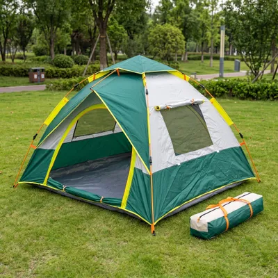 Produktbild von EVOCAMP Wurfzelt 2 Personen – Automatik Pop-Up-Zelt, wasserabweisend, UV-Schutz & Belüftung, Schnellaufbau, Festivalzelt, 210x200x150 cm