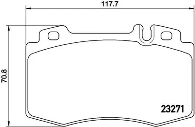 Produktbild von Brembo Bremsbelagsatz, Scheibenbremse Vorderachse P 50 041
