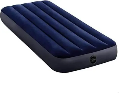 Produktbild von Luftbett mit integrierter Pumpe – Selbstaufblasendes Luftbett – Selbstaufblasende Schlafmatte – Einzel-Luftbett – 191 x 76 x 25 cm – Blau
