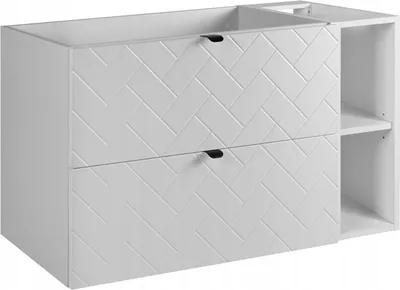Produktbild von RODAN | Waschbeckunterschrank 100 cm - Weiß Matt - Badezimmerschränke - Badmöbel - Waschbecken Unterschränke - Ohne Platte - Weißes Bücherregal