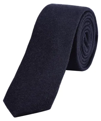 Produktbild von DonDon Herren Krawatte 6 cm Baumwolle dunkelblau-navy