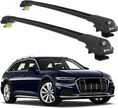 Produktbild von TURTLE DACHTRÄGER AIR-1 AUDI A6 ALLROAD (C8) 2019 - 2024 Raised Rails , Schwarz