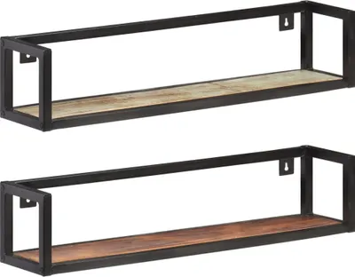 Produktbild von Wandregale 2 Stk. 80 cm Altholz Massiv , Wandregale Design 2024