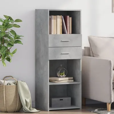 Produktbild von vidaXL Highboard Betongrau 45x42,5x124 cm Holzwerkstoff