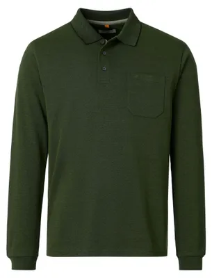 Produktbild von Redmond - Herren Polo-Shirt Langarm (262880700), Größe:M, Farbe:Grün (631)