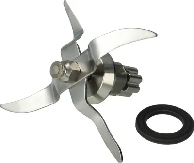 Produktbild von vhbw Mixmesser kompatibel mit Silvercrest 303806, 317553, 379746, 362034 Küchenmaschine - Mit 4 Klingen aus Edelstahl (rostfrei), inkl. Dichtring