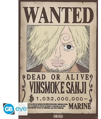 Image de Poster One Piece Wanted Sanji Wano 61x91.5cm