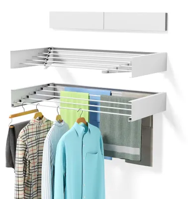 Immagine prodotto di ZMBESUP, porta abiti pieghevole da parete, 80 cm di larghezza