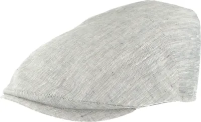 Sehr leichte einfarbige Flatcap aus 100% Leinen von Hut-Breiter in blau