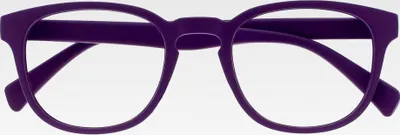 Produktbild von Pop Lesebrille Rund Matt Rahmen Federscharniere Kratzfest Lila Herren Damen +2.00