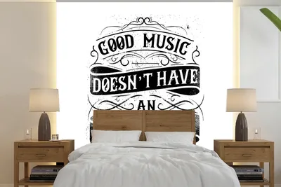 Produktbild von MuchoWow® Fototapete für Wohnzimmer oder Schlafzimmer Wandtapete Vinyl Motivtapete Musik - Retro - Weiß - 300x300 cm - Wanddekoration