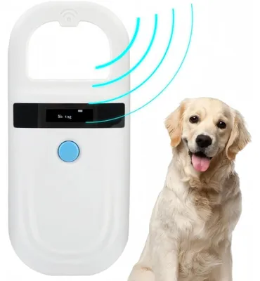 Produktbild von Tragbarer Tiermarkenleser, Wiederaufladbarer Haustier-Mikrochip-Scanner, Datenspeicherung, Tierchip-Scanner für Haustiere, Nutztiere, Wildtiere