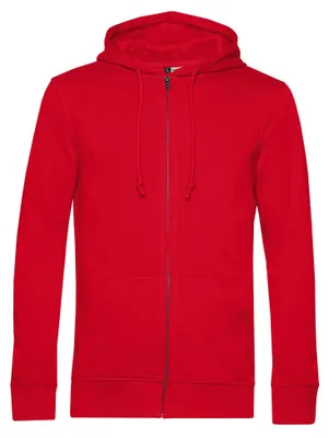 Produktbild von B&C - "Inspire" Hoodie mit durchgehendem Reißverschluss Baumwolle aus biologischem Anbau für Herren/Damen Uni FK2961 (XL) (Rot)