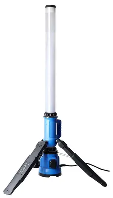 Produktbild von Ledino RATH 90S LED-Arbeitsstrahler 90W Lichtsäule +2 Steckdosen, 360° 8100lm für Bau, Malerarbeiten