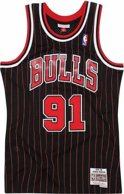 Produktbild von Basketball-T-Shirt Mitchell & Ness Chicago Bulls Dennis Rodman Schwarz - L