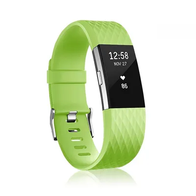 Obrázok produktu pre Fitbit Charge 2 Silicone Diamond (Small) remienok, Fruit Green