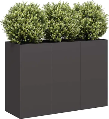 Obrázok produktu pre vidaXL Kvetináč čierny 120x40x80 cm Oceľ valcovaná za studena