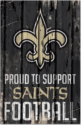 Produktbild von NFL New Orleans Saints Proud to Support Football Wood Sign Holzschild Holz Deko 43x28cm