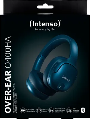 Produktbild von Intenso O400HA, Kabellos, 20 - 20000 Hz, Musik/Alltag, 248 g, Kopfhörer, Blau
