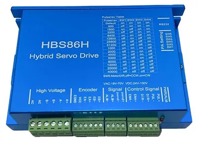 Zdjęcie produktu dla Napęd hybrydowo-serwomechaniczny, kompatybilność z silnikami Nema 34, zamknięty układ sterowania, model HBS86H