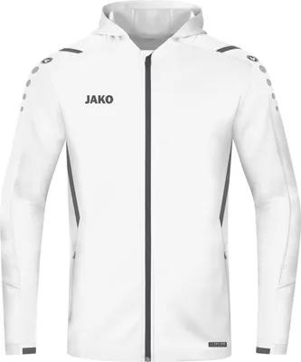 Produktbild von JAKO Unisex Kapuzenjacke Challenge, Farbe:weiß/anthra light, Größe:S
