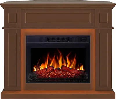 Image de Cheminée électrique ArtiFlame Linz AF23S, cheminée sur pied électrique avec chauffage 1800 W, effet de flammes 3D réaliste, éclairage LED, télécommande, minuterie, couleur marron