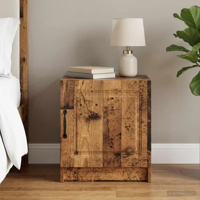 Image de vidaXL Table de chevet en bois recyclé 43 x 34,5 x 47 cm, aggloméré