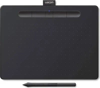 Produktbild von Wacom Intuos M / Medium Zeichentablett - Tablet zum Zeichnen & zur Fotobearbeitung mit druckempfindlichem Stift schwarz - Ideal für Home-Office & E-Learning