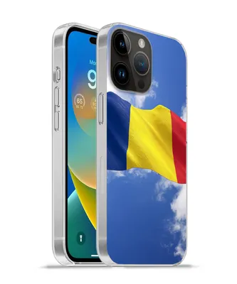 Produktbild von MuchoWow® Handyhülle Schutzhülle Hülle für Apple iPhone 14 Pro Max Rumäniens Flagge weht am Himmel Silikon Softcase Handy Hülle - Hardcover