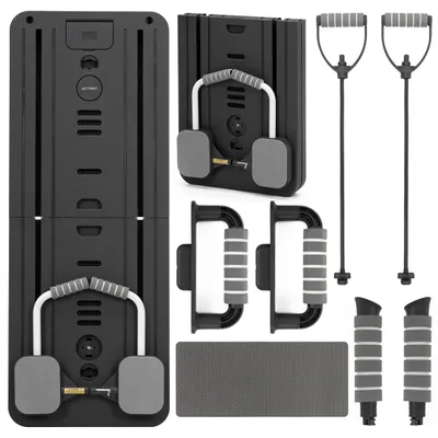 Produktbild von Actiget® Pilates-Reformer – multifunktionale Fitnessboard mit Widerstandsbändern, 10-in-1, klappbar, bis 150 kg, mit Timer