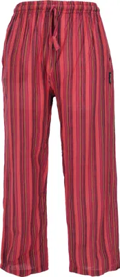 Produktbild von Gestreifte Yogahose, Uni Baumwoll-Goa-Hose - Rot, Herren, Baumwolle, Größe: M