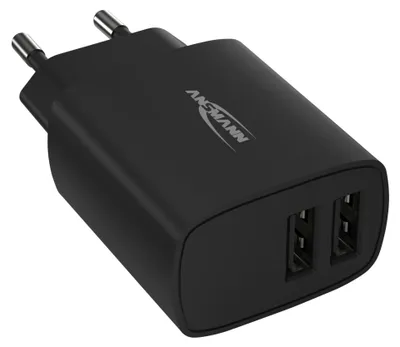Produktbild von Ansmann Home Charger HC212 2xUSB 2400mA schwarz