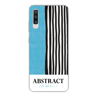 Produktbild von MuchoWow® Handyhülle Schutzhülle Hülle für Samsung Galaxy A70 Design - Blau - Schwarz - Weiß Silikon Softcase Handy Hülle - Schutzhaube