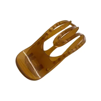 Produktbild von Haarspange für Damen, transparent, rutschfest, glatte Kante, bruchfest, mehrere Zähne, haarfixiert, leicht, elastisch, Feder, Haarnadel für Damen, Haar-Accessoires, Kaffee