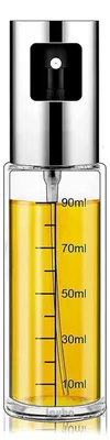 Obrázek produktu pro LAYBA Olejový rozprašovač, 1 kus, 100 ml, stříbrný. Rozprašovač na olej, ocet, salát, pánve, grily a do kuchyně, s regulovatelným dávkováním